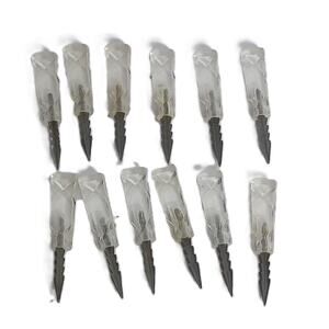 Vintage Clear Chandelier Spear Head Prisms Pendalogues Set of 12
